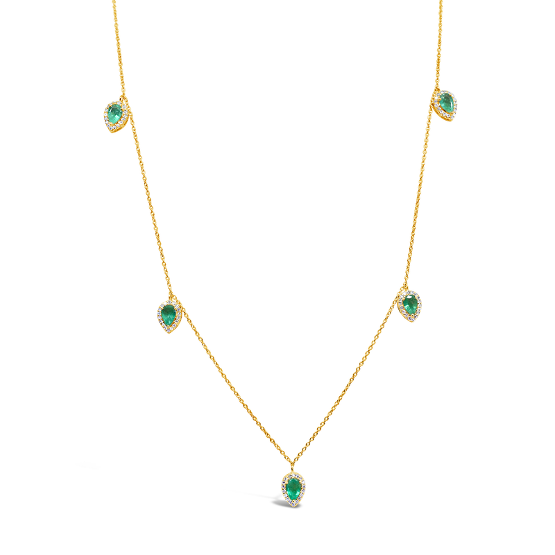 "Heart of Emerald" Diamond Necklace
