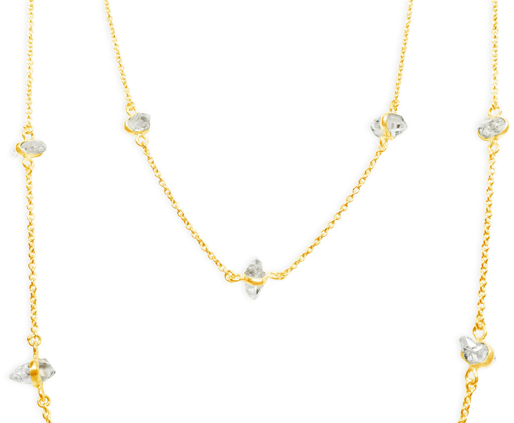 "Bling" Herkimer Diamond Chain Necklace