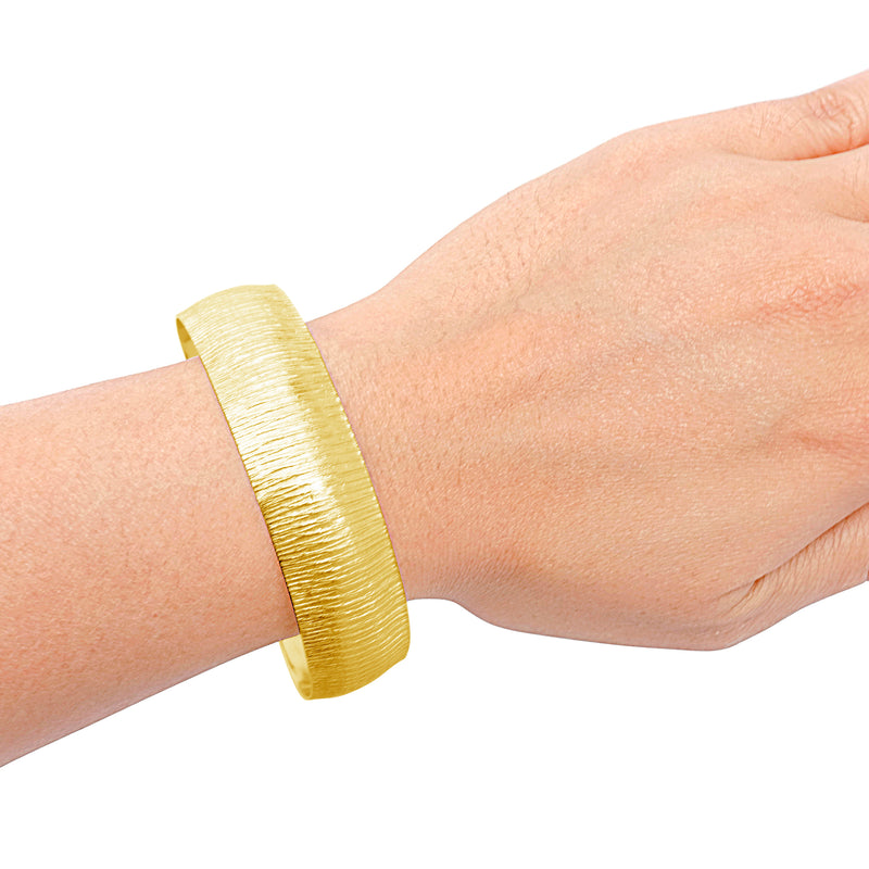 "Classic" Textured Golden Cuff Bracelet