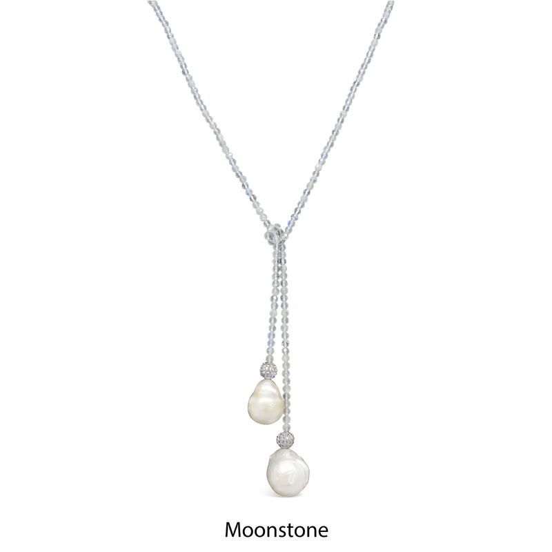 Gemstone & Pearl Lariat | Necklace & Belt