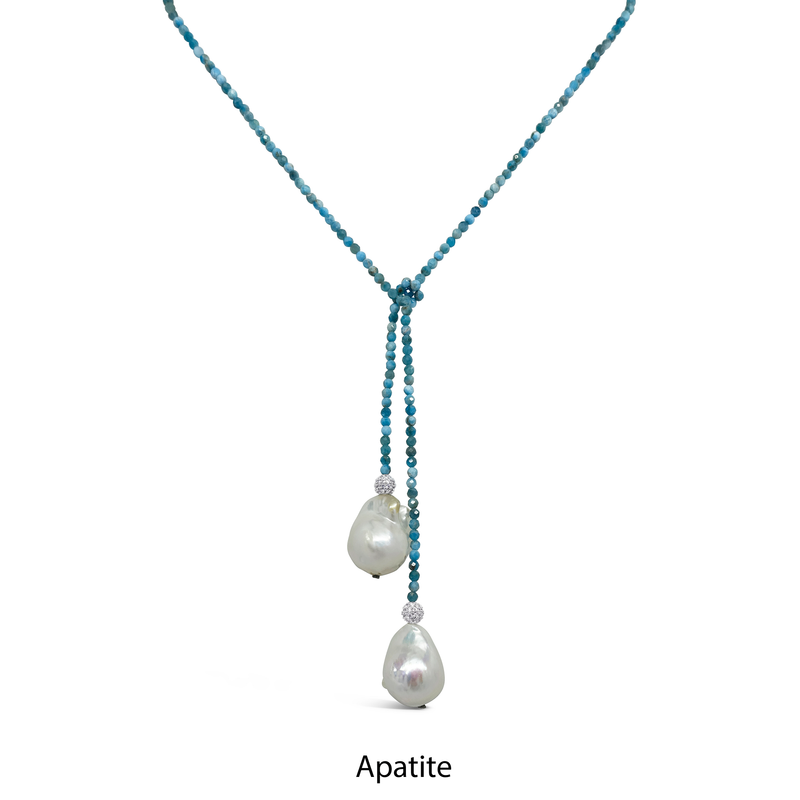 Gemstone & Pearl Lariat | Necklace & Belt