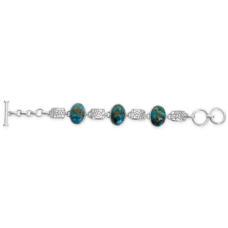"Great Lakes" Turquoise & Silver Bracelet